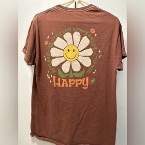Graphic T , for men or women, brown